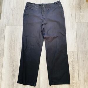 Talbots Pants Womens 14 Black Signature Stretch Cotton Office Casual Classic